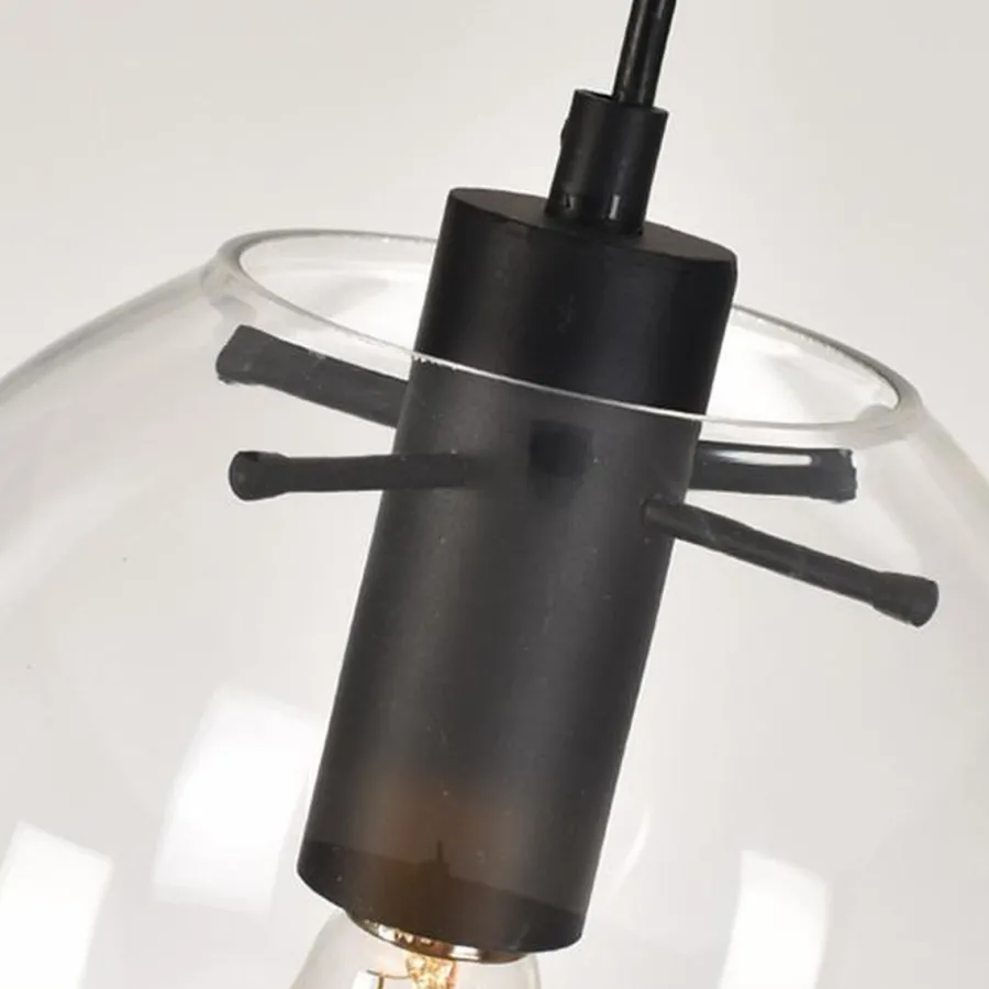 Discount NorDesign Viola takpendel 25 cm - Svart/klar