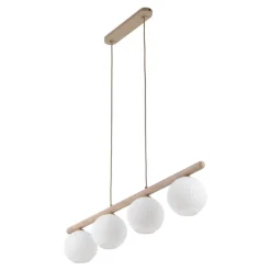 Sale TK Lighting Virlo takpendel 4 lys Tre/Hvit