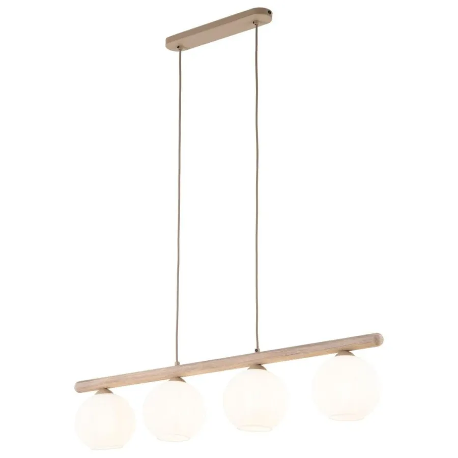 Sale TK Lighting Virlo takpendel 4 lys Tre/Hvit