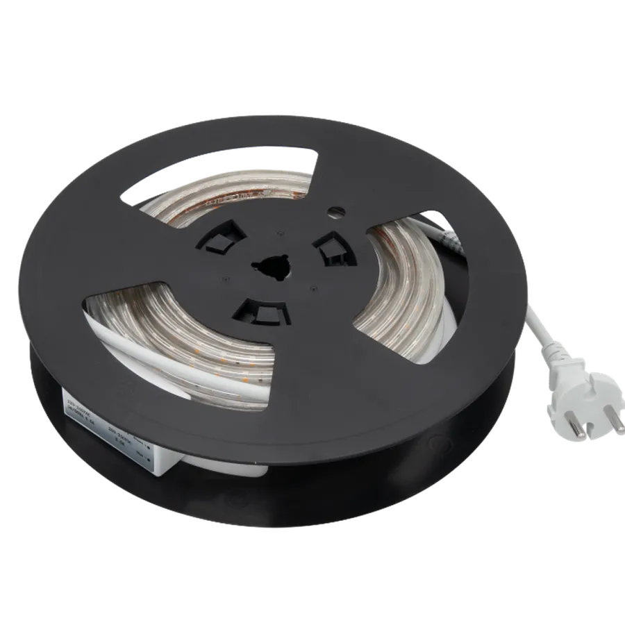 Online Norlux 230V LED-Strip 9,2W 3000K IP65 Dimbar m/stikkontakt - 20 meter Hvit