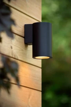 Hot Lucide Volantis vegglampe utendørs ned IP54 E27 - Svart