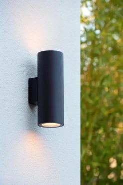Hot Lucide Volantis vegglampe utendørs opp/ned IP54 E27 - Svart