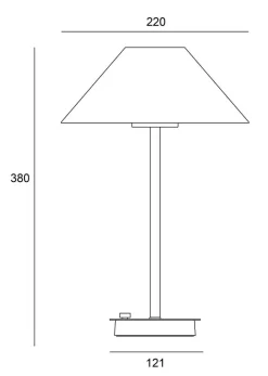 New NorDesign Volar oppladbar bordlampe 3,9W 2200 Kelvin IP44 - Dimbar Svart