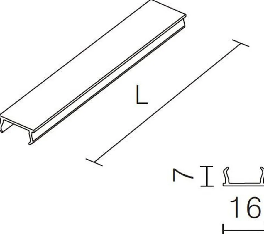 Discount NorDesign Vox dekklist til skinne 1 meter - Pure white