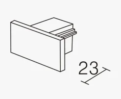 NorDesign Vox endestykke 1 stk - Svart