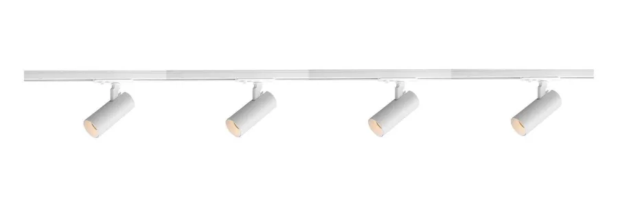 Discount NorDesign Vox Ezra spotskinne 4 spotter 2 meter 4x10W 3000K dimbar RA90 - Pure white Hvit