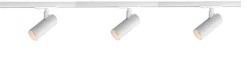 Clearance NorDesign Vox Ezra spotskinne 3 spotter 1 meter 3x10W 3000K dimbar RA90 - Pure white Hvit