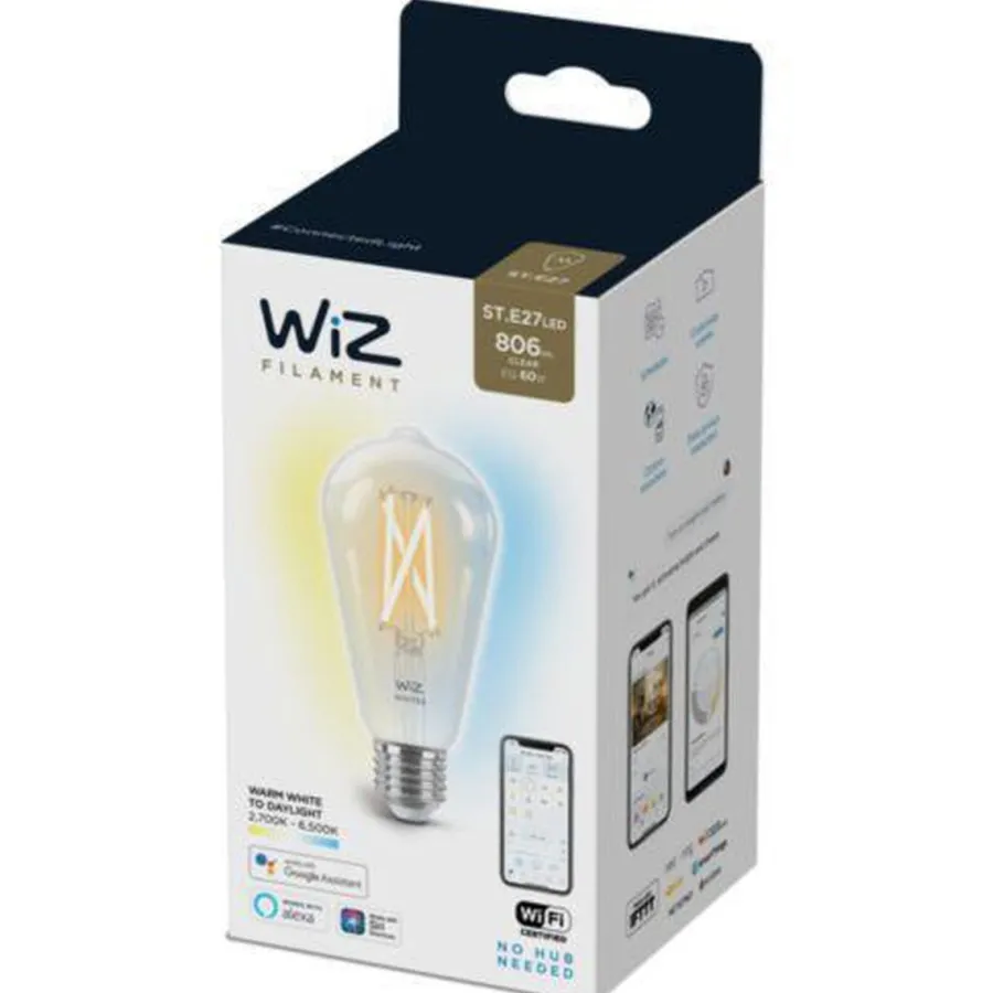 Outlet WiZ E27 Lyspære filament A64 6,7W Wifi - Justerbar fargetemperatur 2700-6500 Kelvin v1