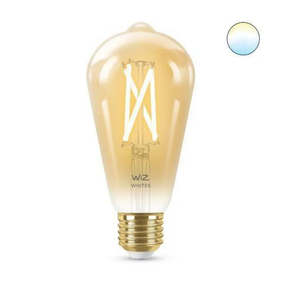 Hot WiZ E27 Lyspære filament St64 6,7W Wifi - Justerbar fargetemperatur 2000-5000 Kelvin