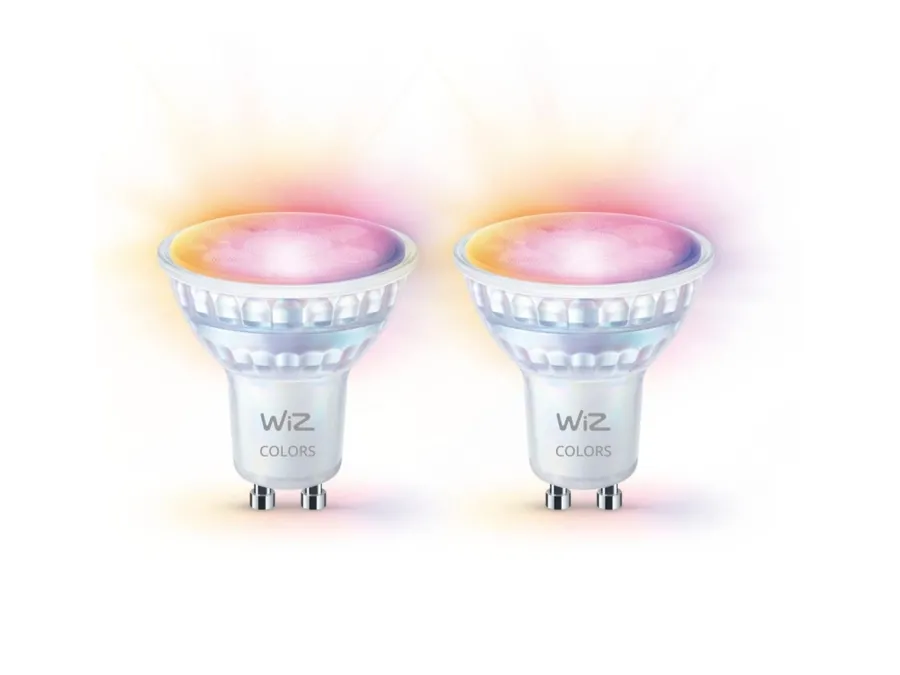 WiZ GU10 Lyspære 4,7W Wifi - Fullfarge 2 pakning
