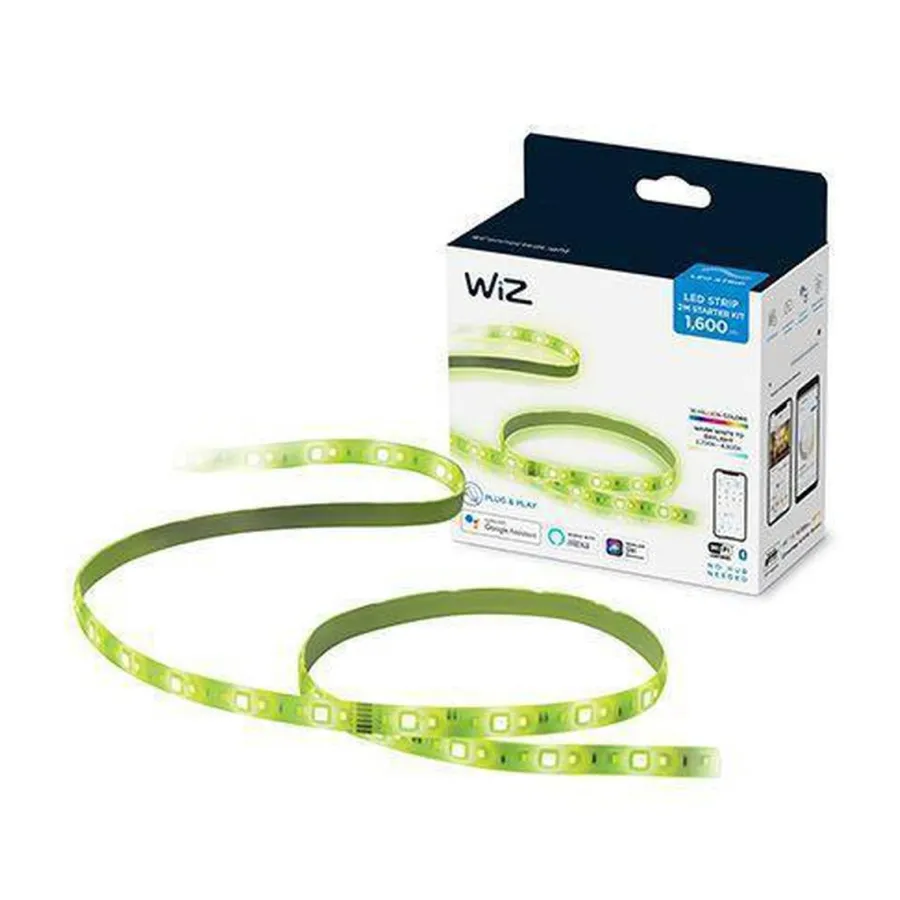 Online WiZ LED strip-startsett 2 meter Wifi - Fullfarge Hvit