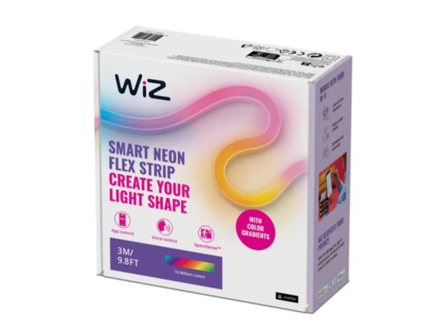 Sale WiZ Neon flex strip LED 3 meter Wifi - Fullfarge Hvit