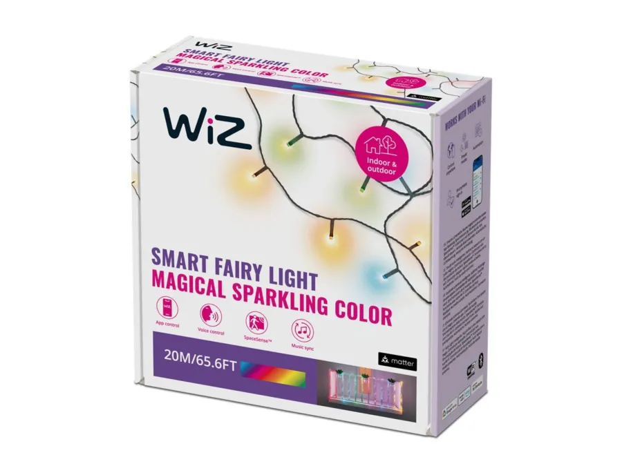 Outlet WiZ smart lyslenke 20 meter IP44 13W - Wifi Svart