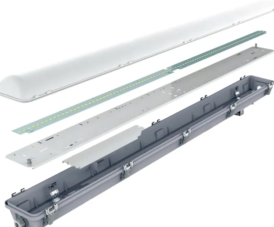 New NorDesign Work armatur 50W IK10 4000K IP66 - /Hvit Grå