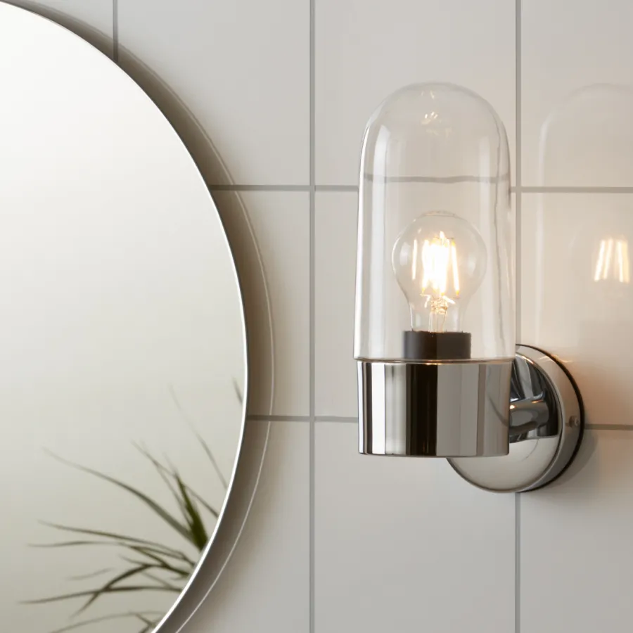 Hot Marksløjd Zen vegglampe IP44 - Krom/klar - Krom / Klar