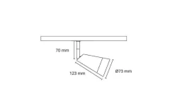 New Sg Armaturen As Zip Glass spot 6W LED 2000-2800K dim to warm Hvit