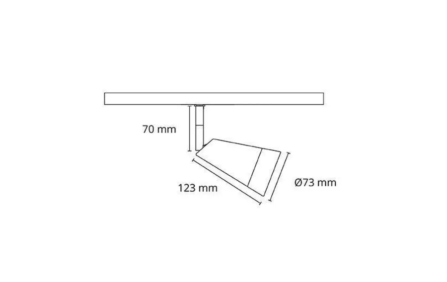 New Sg Armaturen As Zip Glass spot 6W LED 2000-2800K dim to warm Hvit