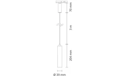 Sg Armaturen As Zip Tube Micro pendel 7W LED 2700K