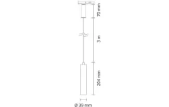 Sg Armaturen As Zip Tube Micro pendel 7W LED 2700K