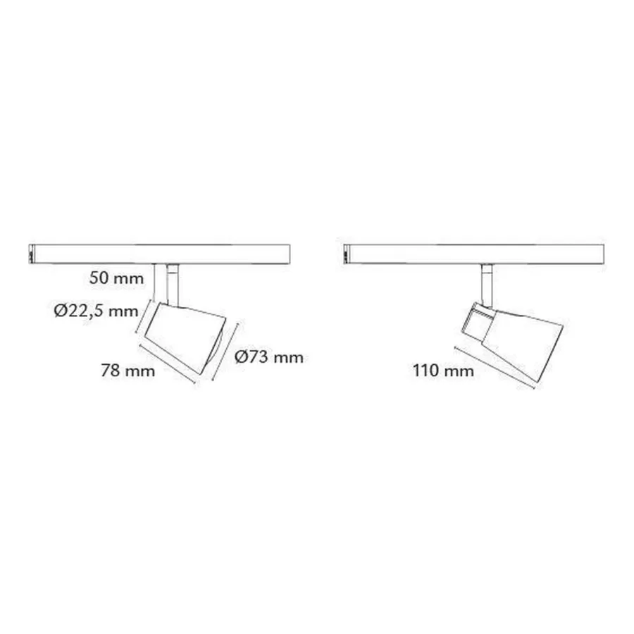 Outlet Sg Armaturen As Zip Zoom spot 6W LED 2700K