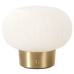 Outlet Ms - belysning Zoe bordlampe - Oppladbar Hvit / Messingfarget