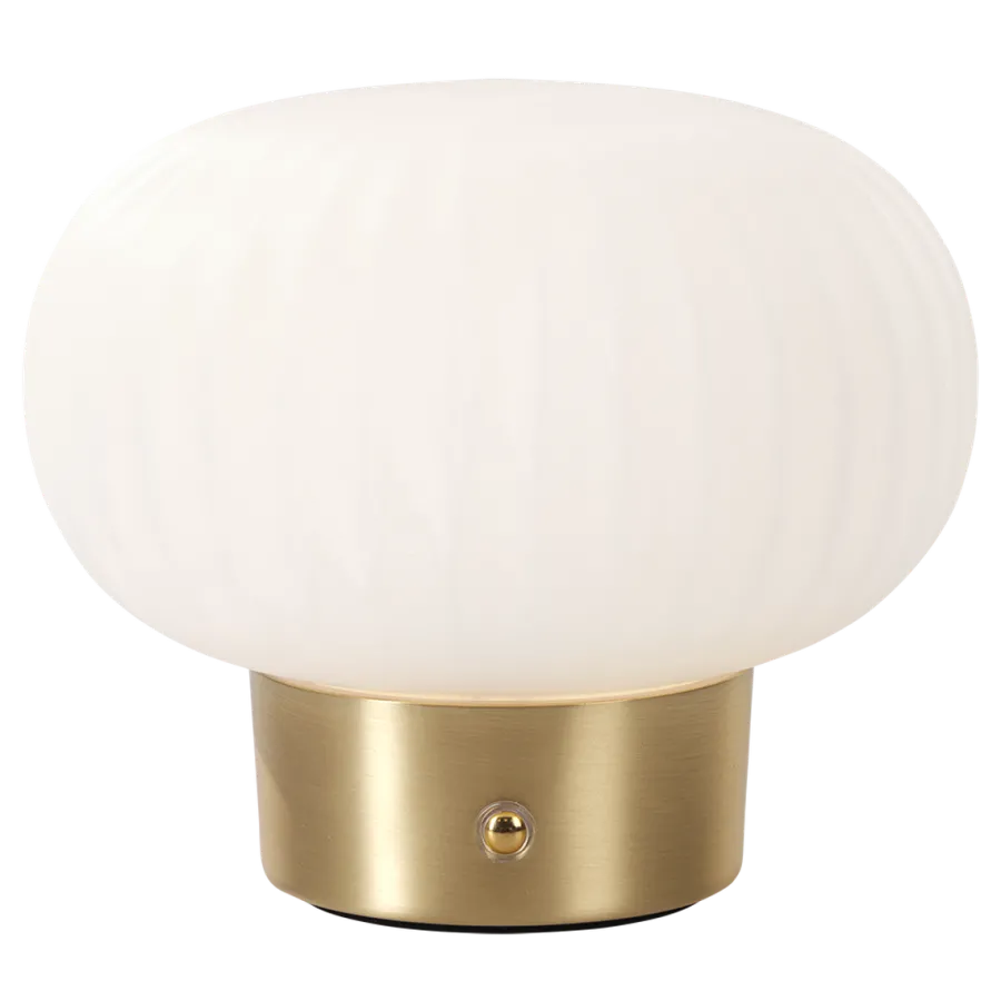 Outlet Ms - belysning Zoe bordlampe - Oppladbar Hvit / Messingfarget