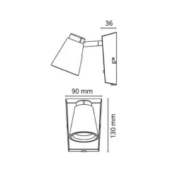 Hot Sg Armaturen As Zoom Square m/ dimmer 6W LED - Svart