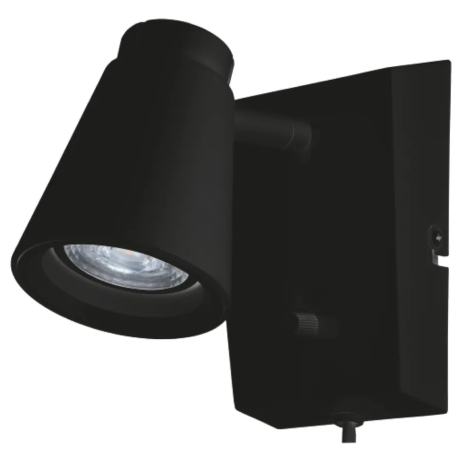 Hot Sg Armaturen As Zoom Square m/ dimmer 6W LED - Svart